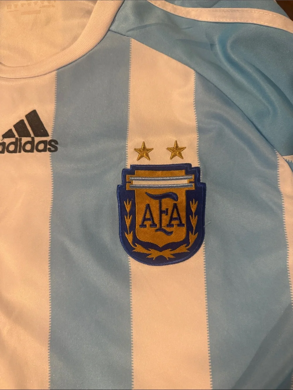 adidas Argentina #10 Messi Soccer Jersey - Light Blue & White